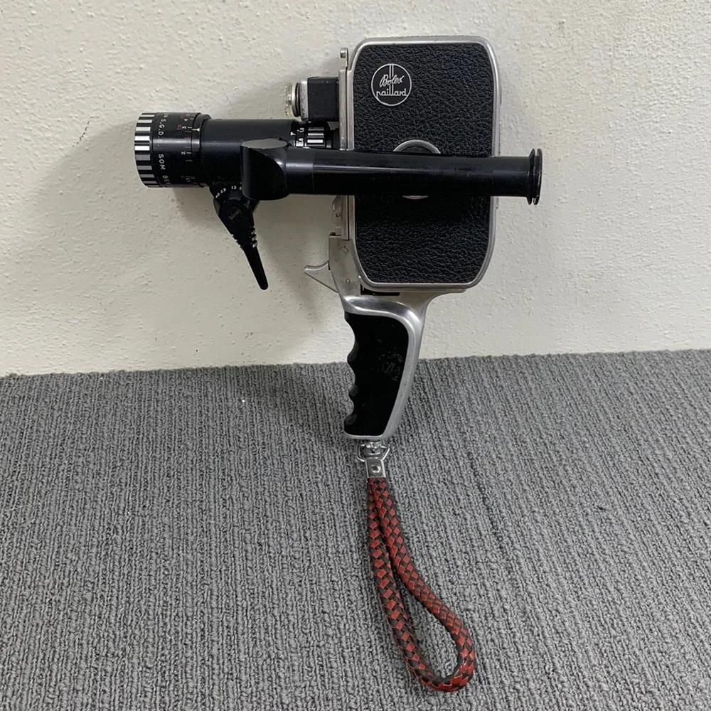 VTG Paillard Bolex C-8SL 8mm Movie Camera & Som Berthiot Pan Cinor Lens UNTESTED